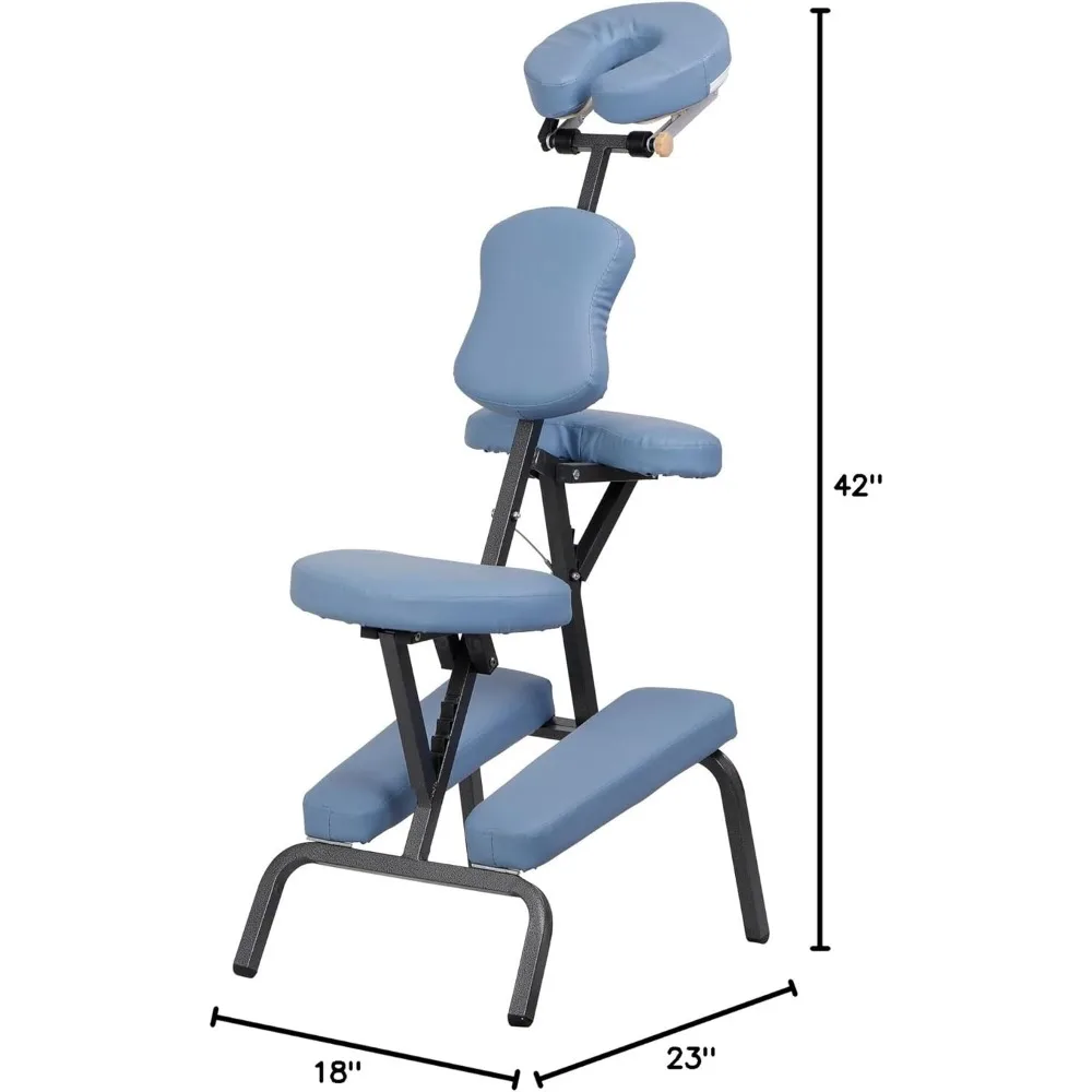 Portable Blue Foam Massage Chair with Face Cradle