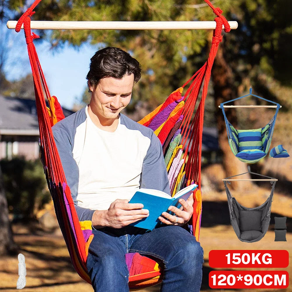Portable Swing Chair Garden Outdoor Camping Cushion Portable New Model  Multiple Color Options — view 6