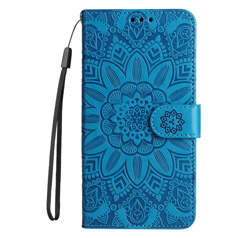 Luxury 3D Sunflower Leather Wallet Flip Phone Case