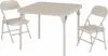 Garvee Kids Table and 2 Chairs Foldable Set, Space-Saving Children's Desk with Chairs for Playing, Drawing & Homework, for Kids Ages 3 and Up, White