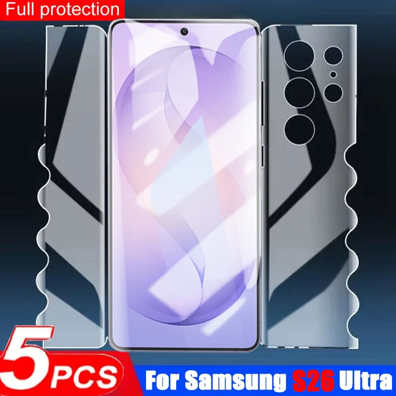 5 ШТ. 360 °   Гідрогелева плівка Cover Butterfly для Samsung Galaxy S26 Ultra S25 S24 S23 S22 S20 S10 Plus S21 FE, захисна плівка для екрану