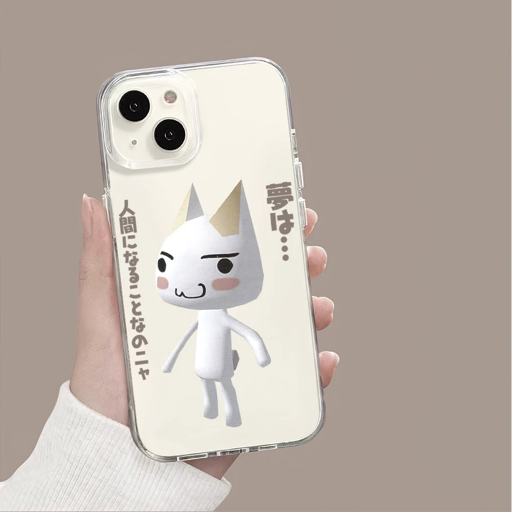 Adorable T-Toro Cat Transparent Soft TPU Phone Case