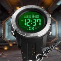 SKMEI 1524 2 Time LED Digital Wristwatches For Mens Waterproof Chrono Count Down Male Hour montre homme Big Dial Sport Men Watch 2