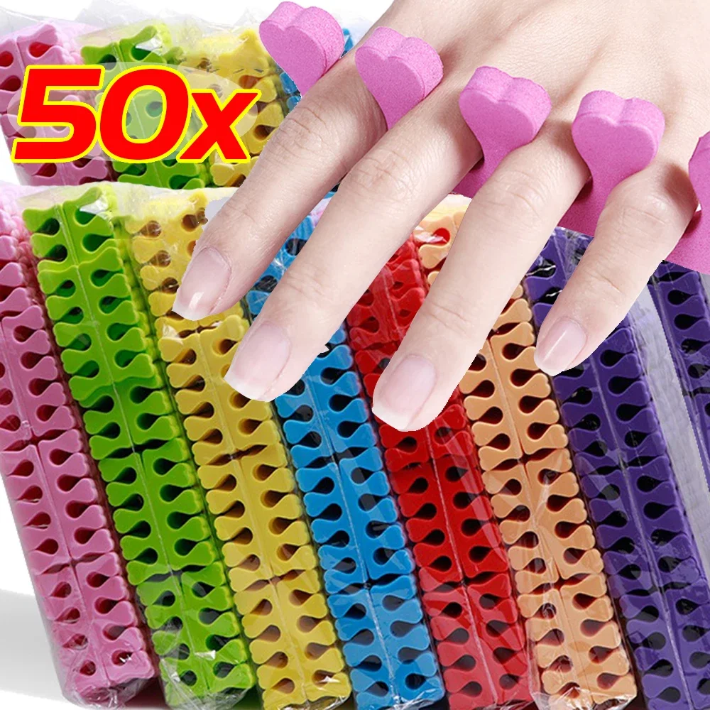 10-50PCS Sponge Nail Art Toe Separators Fingers Foots Sponge Soft UV Gel Polish Beauty Tools Manicure Pedicure Pack Nail Kits