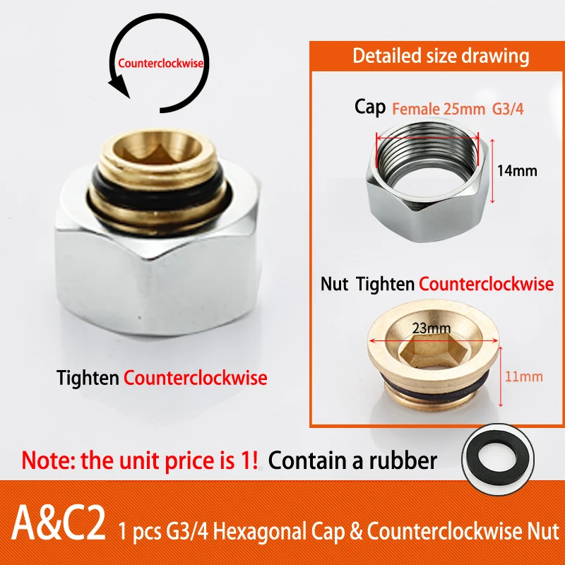 Faucet Accessories G3/4 G1/2 Rain Shower Adapter Water Mixing Valve Bath Connector