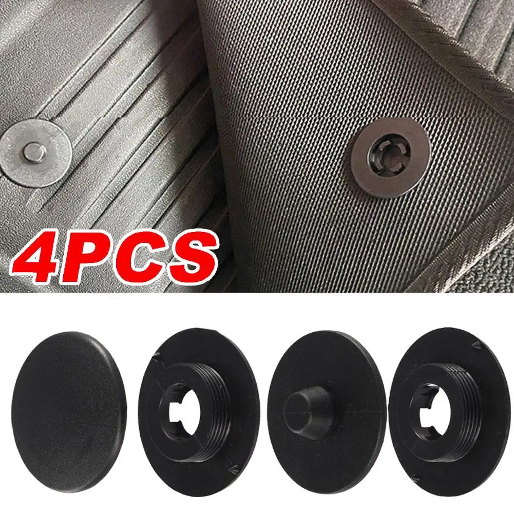 Sujetadores universales para alfombrilla de coche, Clips fijos, sujetadores antideslizantes, retenedores resistentes, hebillas, accesorios interiores, 4 unids/set