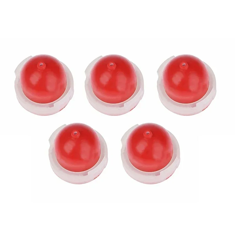 Perforated Red Carburetor Primer Light Bulb 5pcs Trimmer Engine Lawn Mower Accessories Garden Power Equipment Replacement Parts