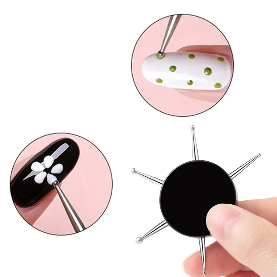 1Pcs Nail Art Dotting Tools Disc Nail Drill Point Nail Tools Dot Painting Tools Nail Point Drill Pen 5
