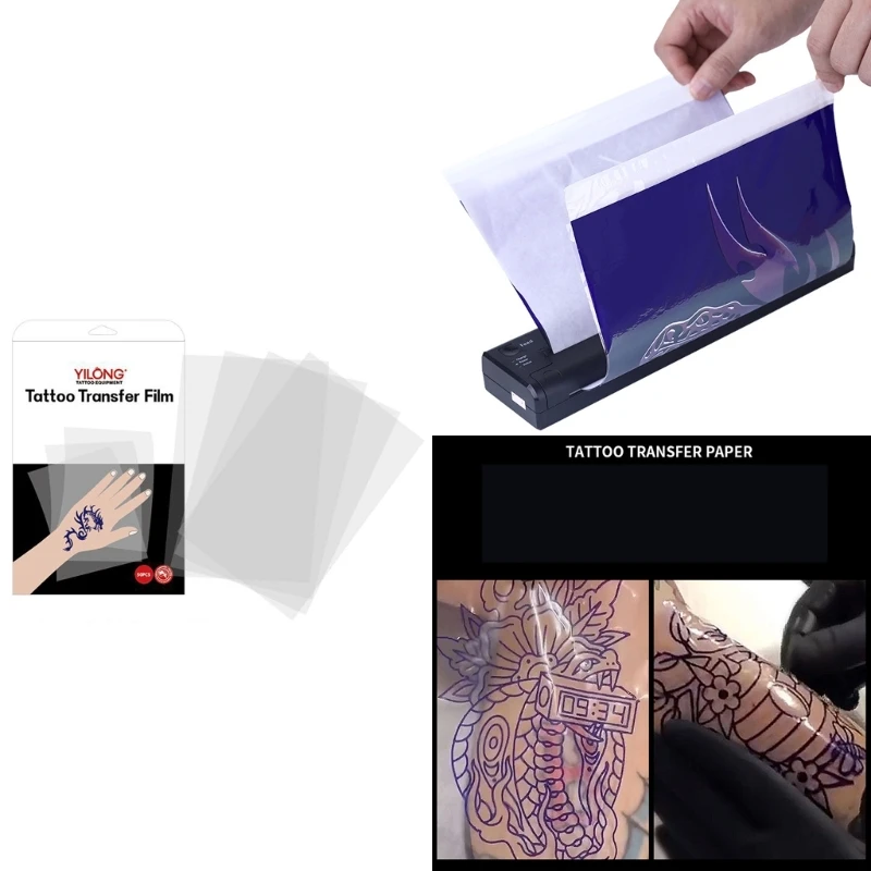 

Professional Tattoos Stencil Transfer Paper 50Pcs Size Tattoos Thermal Copier Sheets for Clear Transfers