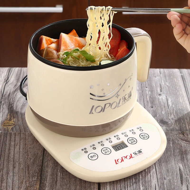 Electric Cooking Pot Dormitory Multi functional Household Electric Stir Fry Steaming Cooking Integrated Pot Dormitory Small Pot 2