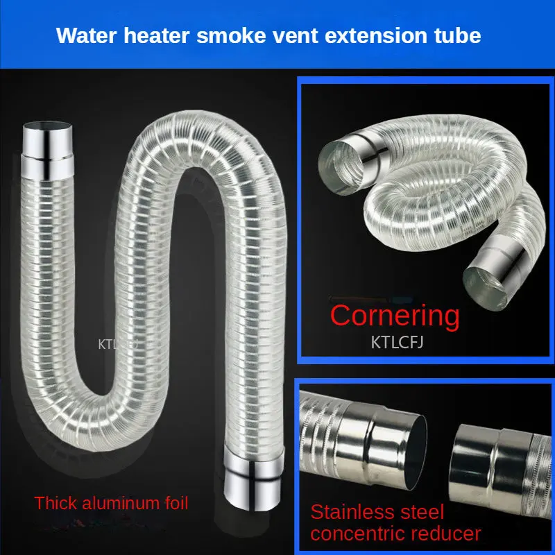 

Extended Smoke Pipe Elbow Forced Exhaust Domestic Flue Chimney Gas Water Heater Exhaust Pipe Exhaust Pipe Expansion Hose