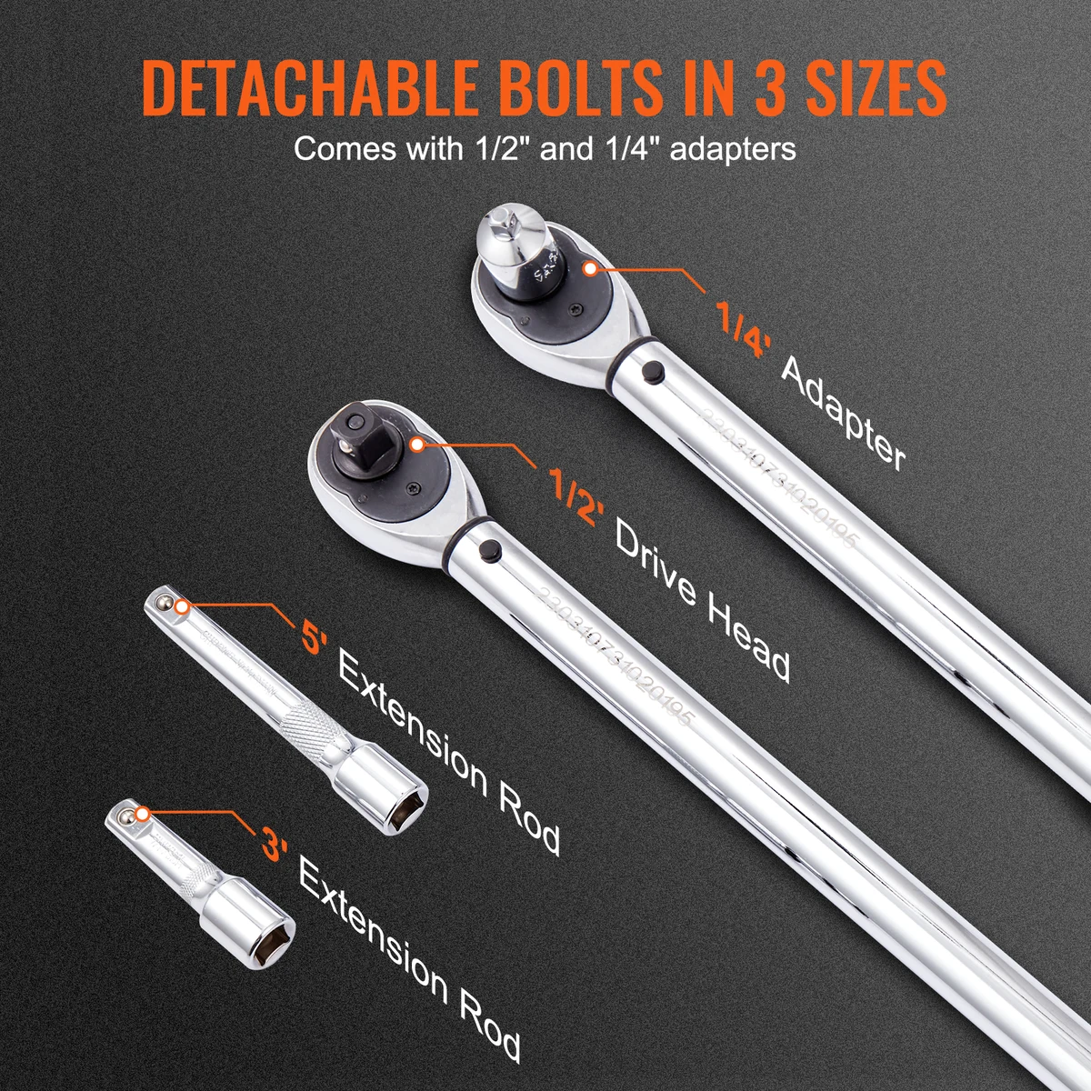 SucceBuy 1/2 inch  Mechanical Torque Wrench Set Precision Pointer Hand Tools Torque Wrench Mechanical Car Repair Tool — view 5