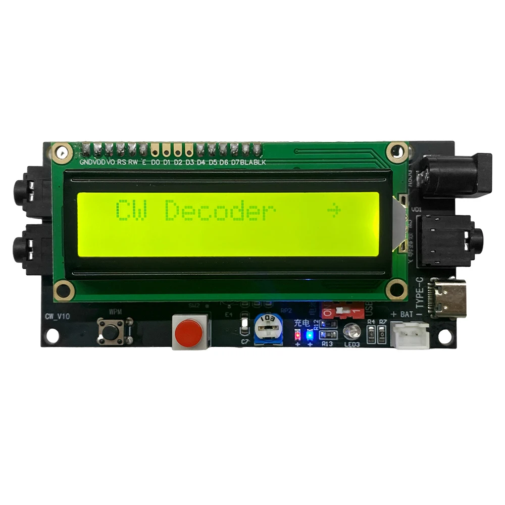 Radio Essential Decoder Morse Code Reader Translator for Outdoors Exercise Morse Code Beacon DC 5V 12V/500mA with Digital LCD