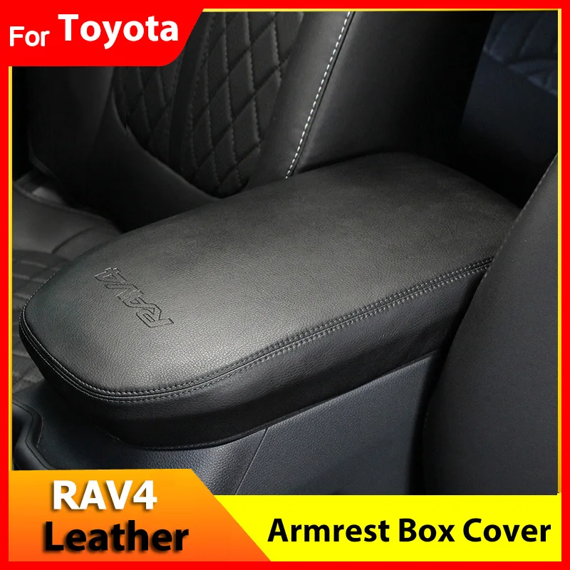  For Mazda CX5 Accessories 2024 2023 2022 2021 2020 2019 2018  2017 Leather Car Auto Center Console Armrest Cover Armrest Storage Box Seat  Cover Protector -Red Stitches