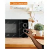 Black Microwave, with Rotary Switch Knob, 700W Countertop Small Microwave, with Microwave Turntable Plate, 6 Level Power 4