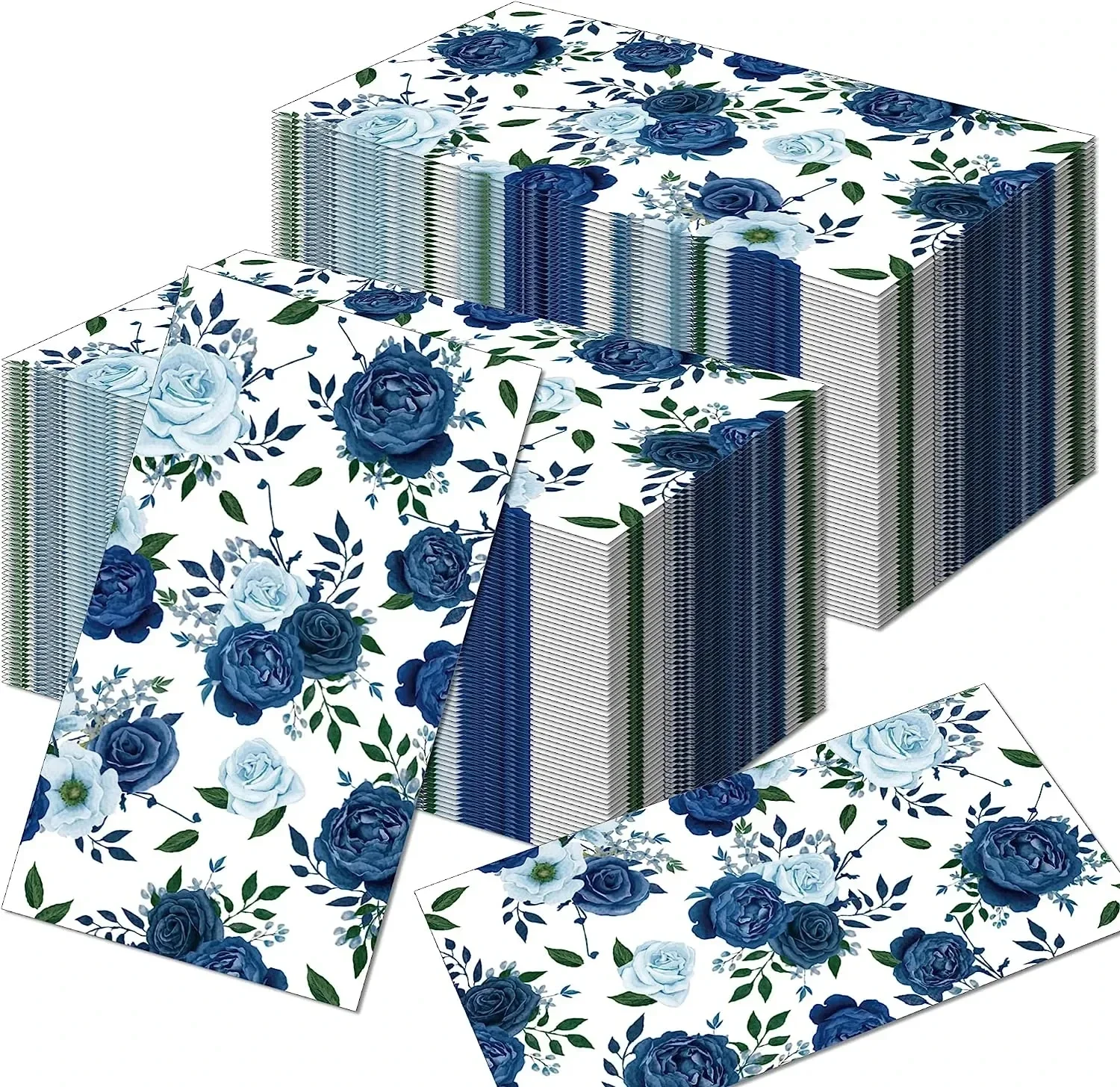Disposable Paper Napkins Paper Napkins 100PCS Floral Long Paper Napkins 33*40 CM Disposable Dining Table Towels For Wedding Party Baby Shower Xmas Table Decoration