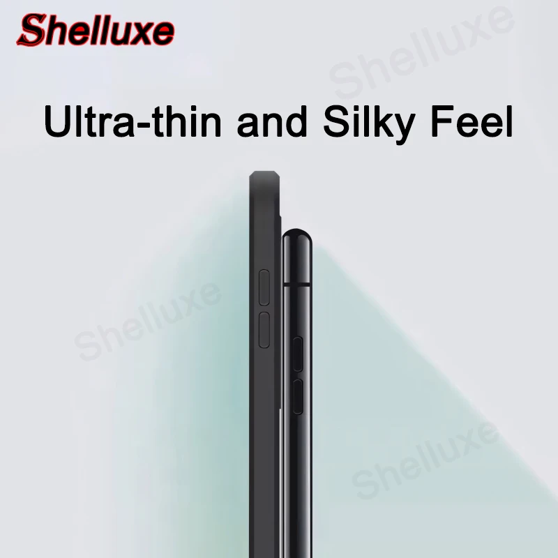 Shelluxe Square Liquid Silicone Silky Feel Case Cover