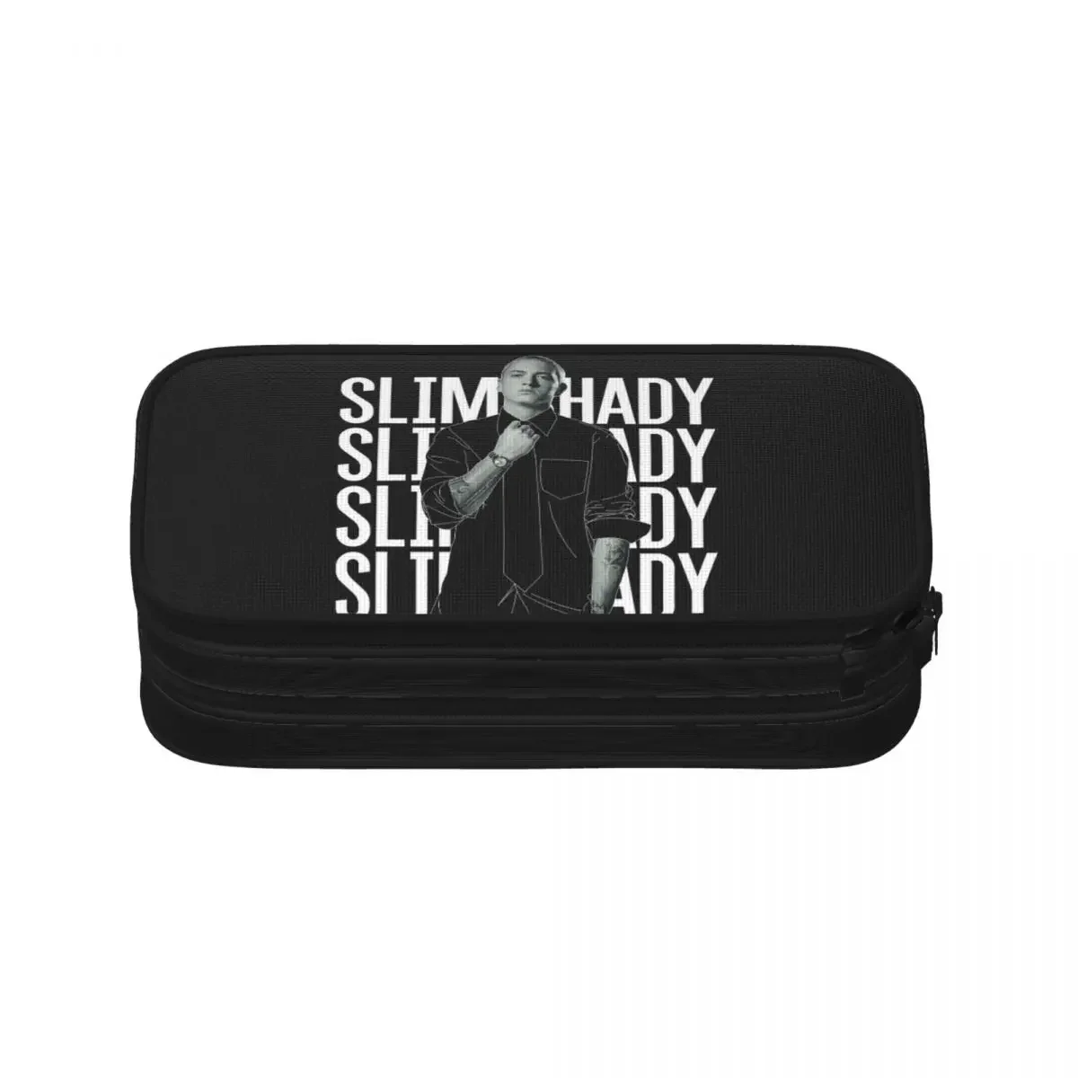 Eminem Slim Shady Music Rap Pencil Cases Large Storage Pen Bags Pen Box Pencil Pouch For Boys Girls Students School Office