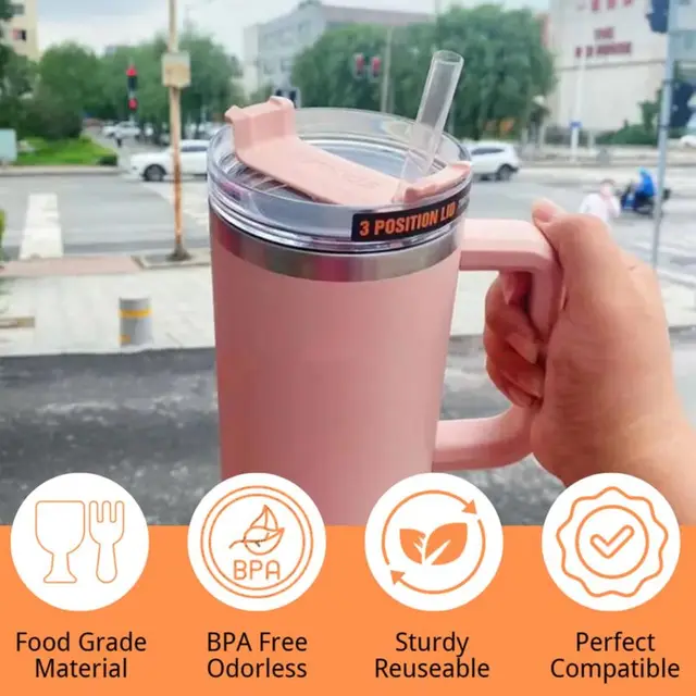 7pcs Set Replacement Straw Compatible For Stanley 20 Oz 30 Oz 40 Oz Cup  Tumbler, 6 Pack Reusable Straws With Cleaning Brush - Water Bottle & Cup  Accessories - AliExpress