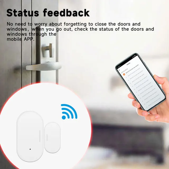 Tuya Zigbee 3.0 Z2MQTT Door Sensor Window Detectors Magnetic Sensor Smart Home Security Protection Remote Monitor Home Assistant 4