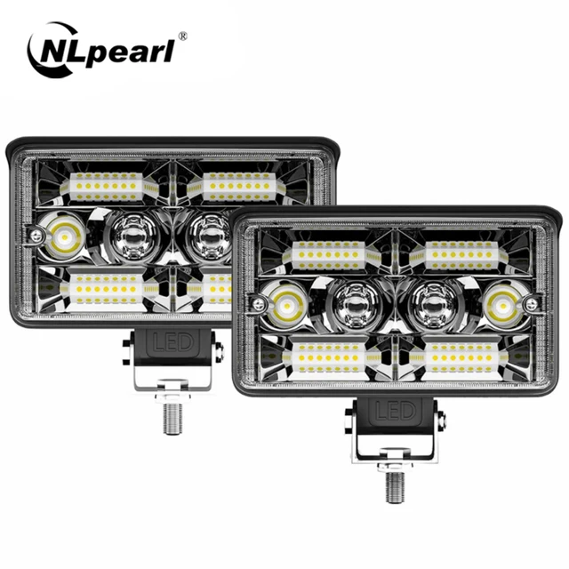 Nlpearl Car 4inch LED Light Bar Yellow White Off Road Spotlight Work Light For Truck Tractor 4X4 Boat 12v 24v Headlight Fog Lamp