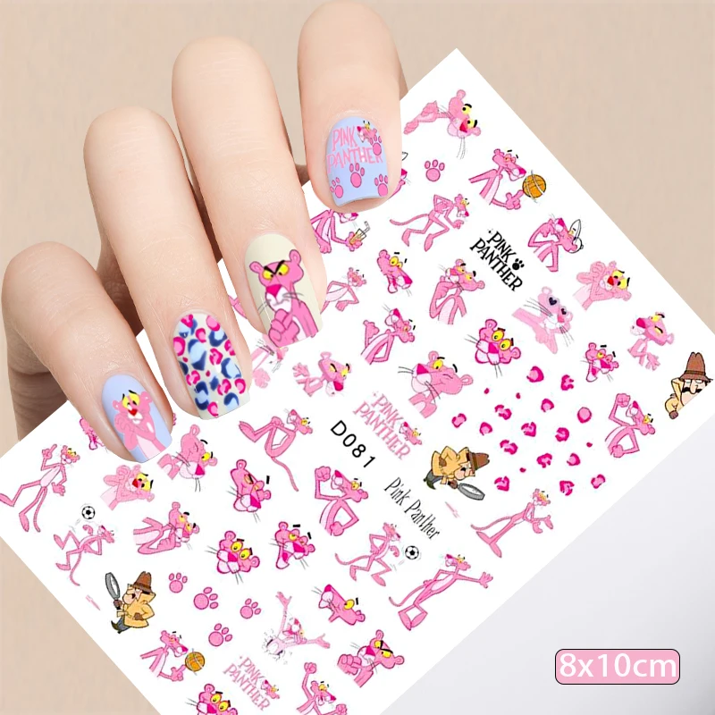 Nail Stickers Mickey Mouse Tigger Stitch Cartoon Nail Stickers Nail Art Decals Disney Princess Donald Duck 3D Stickers Press on Nails