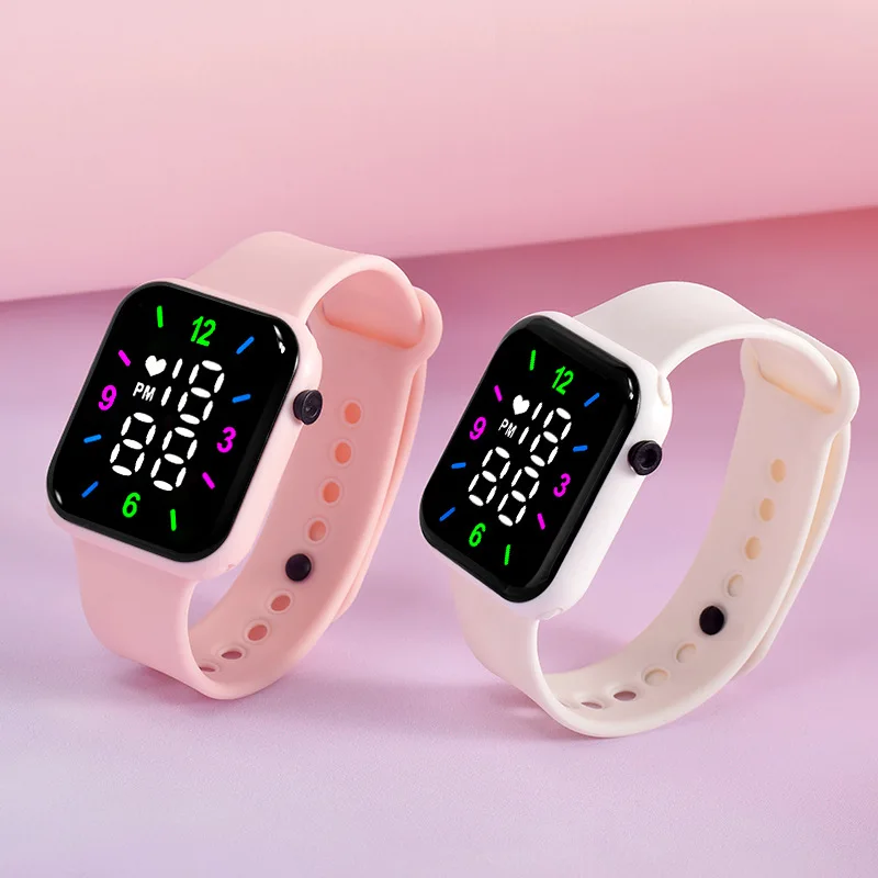 LED Square Light Electronic Watch Innovative Fashion Outdoor Sports Student Electronic Watch College Style Reloj Mujer