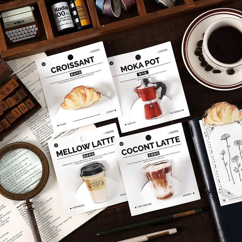 Latte Coffee Photo Clip Holder Chip Bag Binder Sealing Clips for Paper Food Packages Home Use