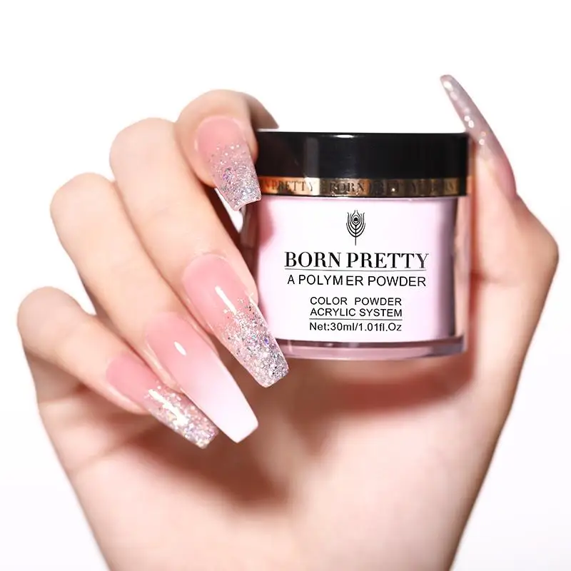 Acrylic Nail Powder 30/10ml Acrylic Nail Powder Clear Pink White Professional Carving Crystal Polymer for Nail Tips Extenstion Nails Set