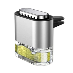 Enduring Floral Scent Vent Clips - Decorative Car Air Freshener Diffuser Accessory (Silver Cologne)