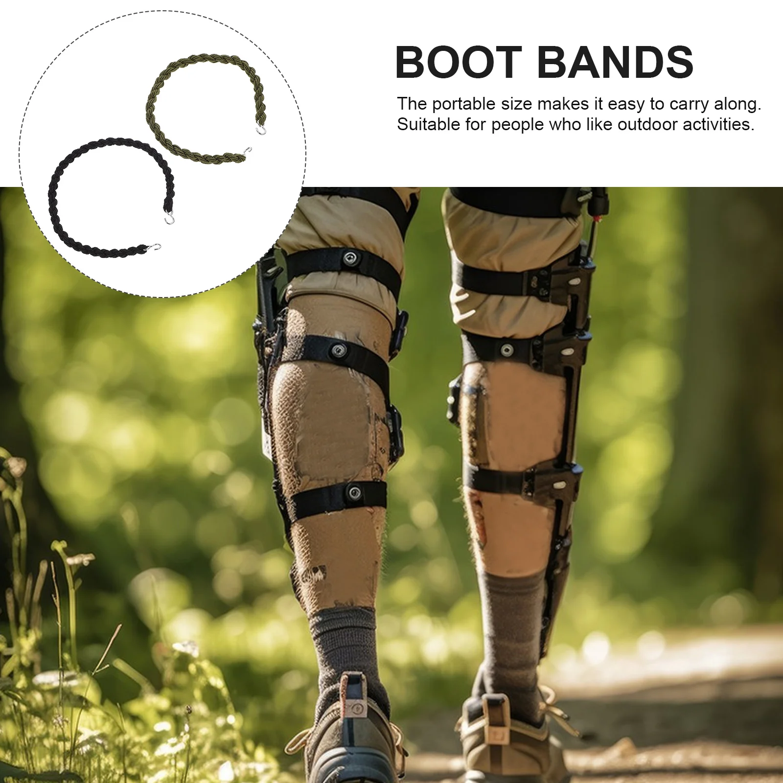 Outdoor Boot Straps Blousing Elastic Bands 8 Pcs