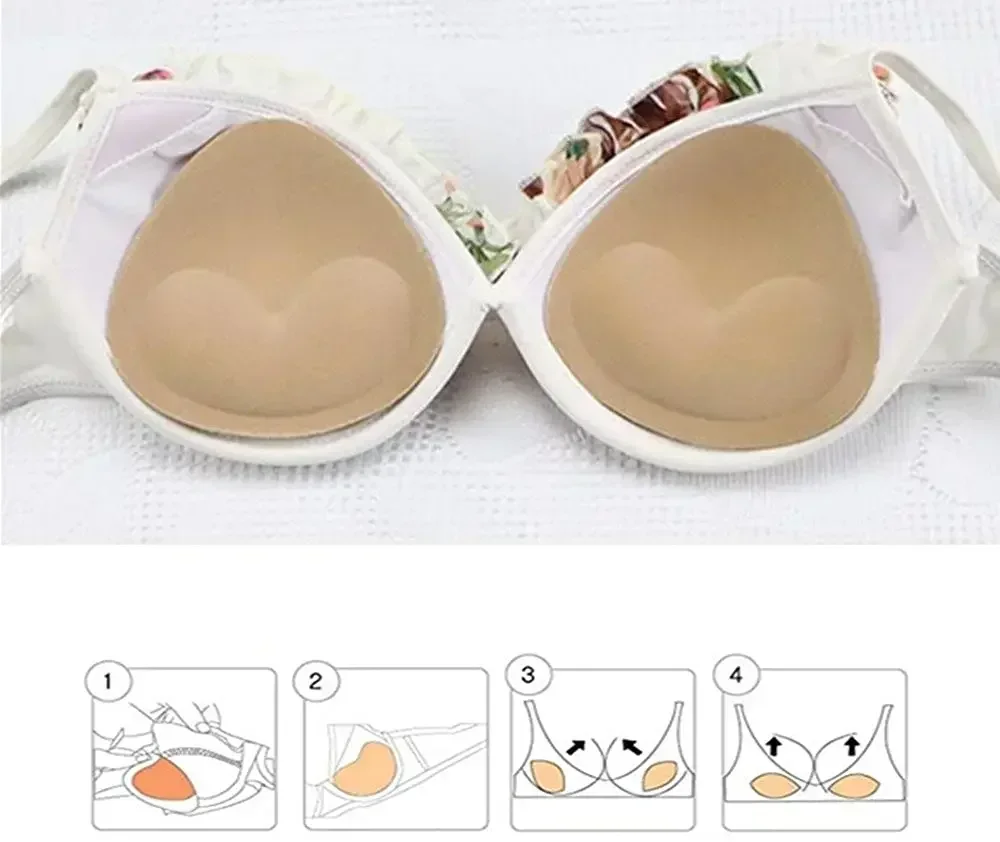 Push-Up Bra Inserts made for A-D cup shaping and smooth coverage