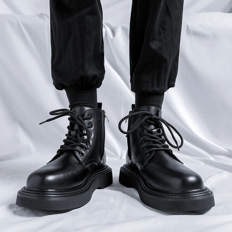 

Men's Leather Waterproof Lace Up Chukka Ankle Boots Oxford Dress Boots Casual Business Work Daily Shoes For Men