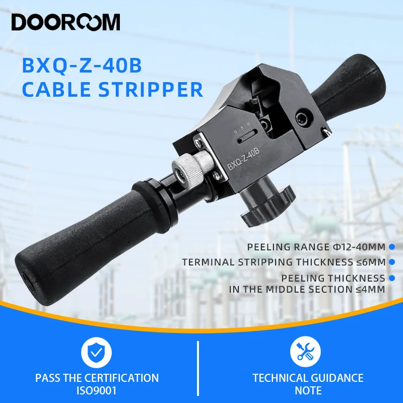 DOOROOM Rotating Stripper Cable Wire Stripping Pliers Skin Cable Stripping Tools Scissors Fiber Optic Crimper Cable Wires