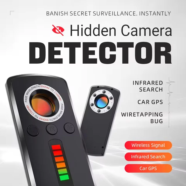 Détecteur de caméra cachée, Gadget Anti-espion, détecteur RF Anti-espion, détecteur de caméra GPS de voiture pour la Protection de la vie privée, Signal sans fil Mini 1