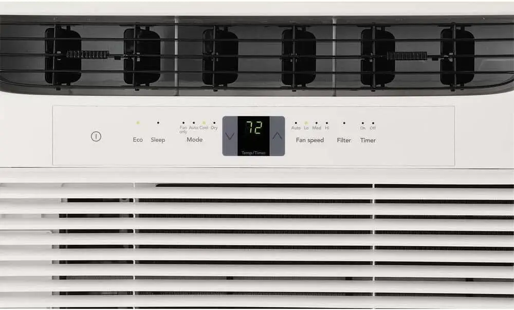 FFRA062WAE Window-Mounted Room Air Conditioner 6,000 BTU with Multi-Speed Fan Sleep Mode Programmable Timer in Wh
