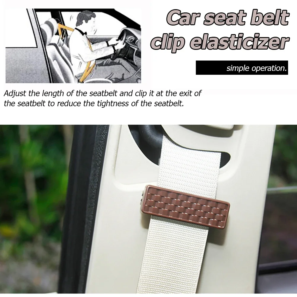 1-5Pairs Car Seatbelt Clips ABS Safety Belt Limiter Buckle Stopper Holder Relax Shoulder Tension Adjuster Strap Clamps Car Parts