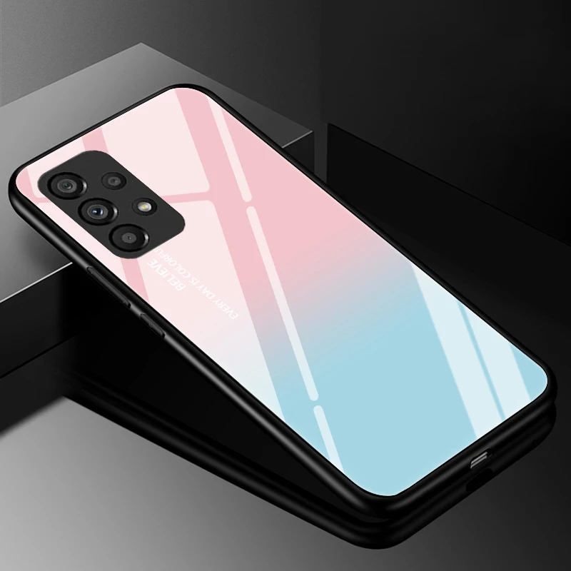 Luxury Tempered Glass Hard Back Bumper Phone Case
