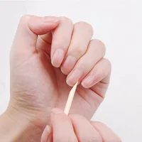 100Pcs/Lot Orange Nail Art Wood Sticks Double Sided Cuticle Pusher Rhinestones Picker Bead Pusher Manicure Pedicure Care Tool #& 2
