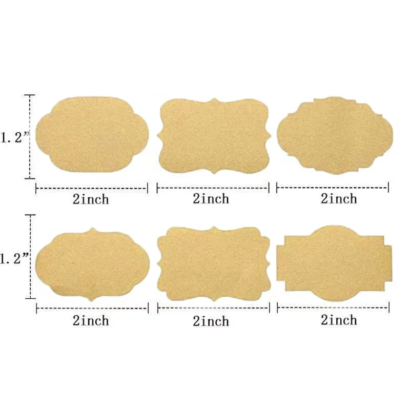 Kraft Paper Sticker Blank Writable Seal Labels Mason Jar Glass Bottle Cake Baking Stationery  Holiday Celebrations Sticke