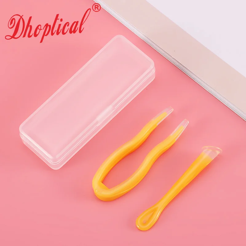 20개 다채로운 컬러 콘택트 렌즈 핀셋 세트(소프트 팁 흡입 스틱 포함) 아이 케어 도구(Dhoptical)