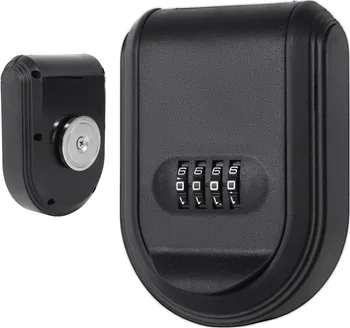 Magntic Key Lock Box with 4 Digit Combination Lock Hider Under Car Magnetic Key Holder with Strong Magnet for Indoors Outdoor 1