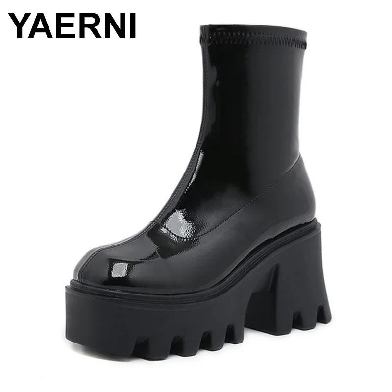 

2023 Autumn Winter New Women Boots Women Ankle Boots Women Thick-soled Casual Zipper Short Boots Women botas de mujer