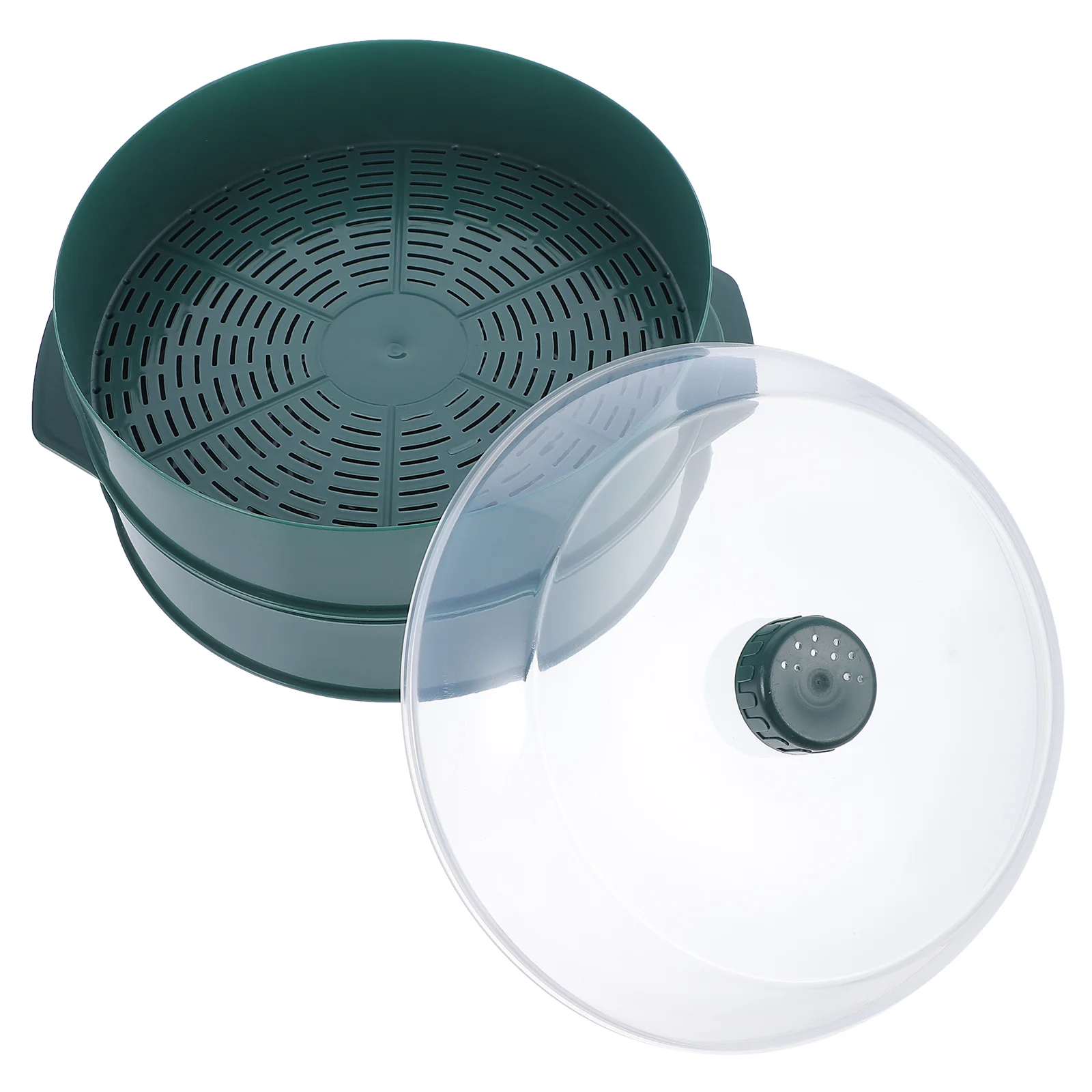 Microwave Steamer Ovens Kitchen Gadget Supplies for Food Plastic Cookware Plate Cooking