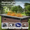 Swivel Glider Patio Furniture Set, 8 Pcs Wicker Rattan Outdoor Conversation Set, Garden Sofas 6