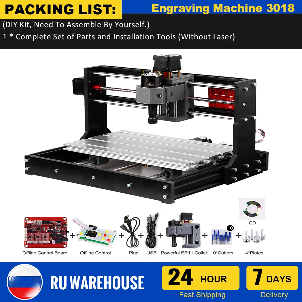 Upgrade Version CNC Engraving Machine 3018 Pro GRBL Control DIY Mini CNC Machine 3 Axis Pcb Milling Wood Router Engraver