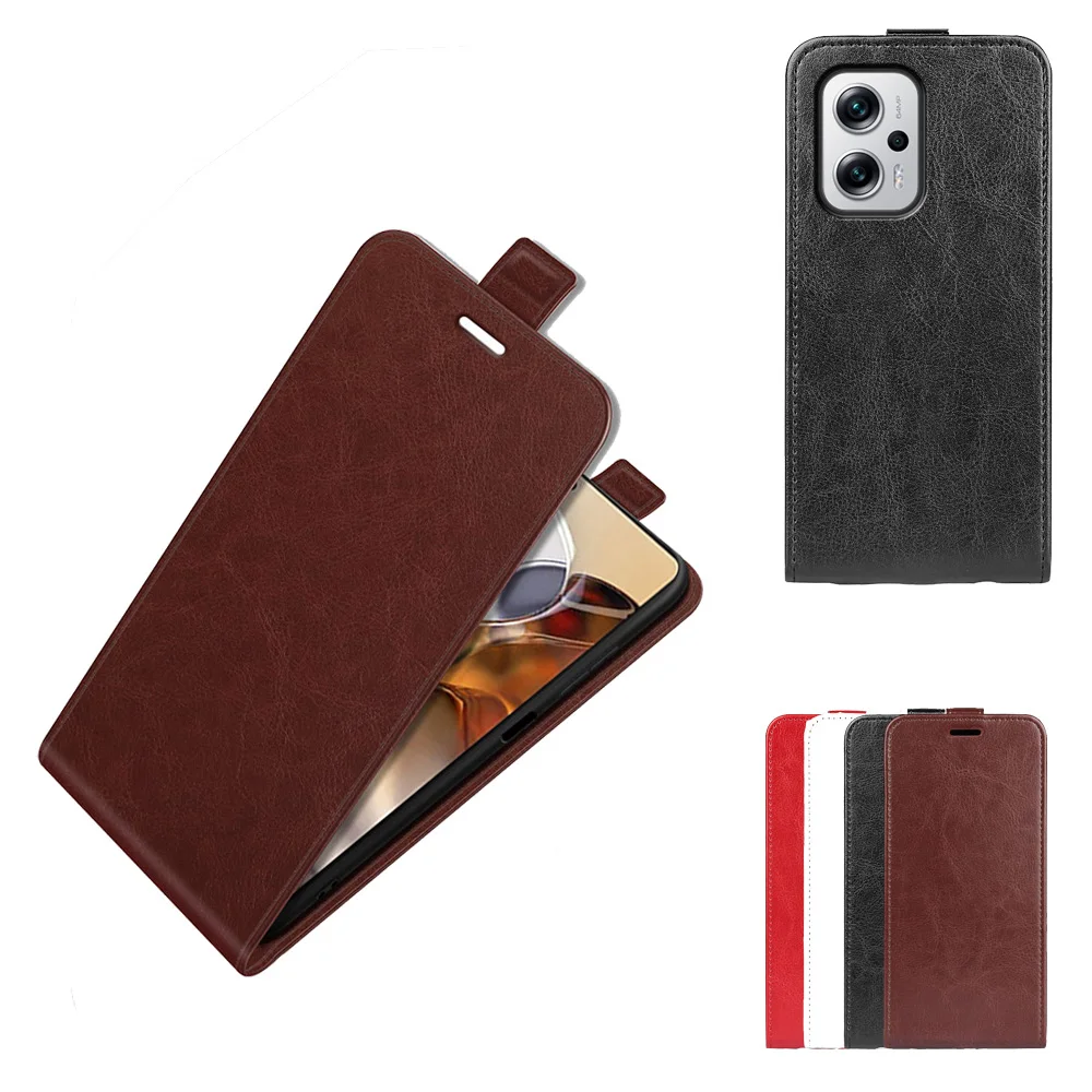 

Вертикальный кожаный Чехол-книжка для Xiaomi Redmi Note 12T Pro