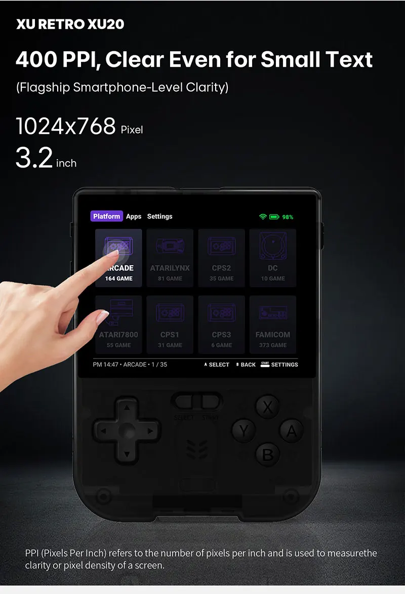 Console de jeux portable android coopreme xu20 avec écran ips_voghion.com