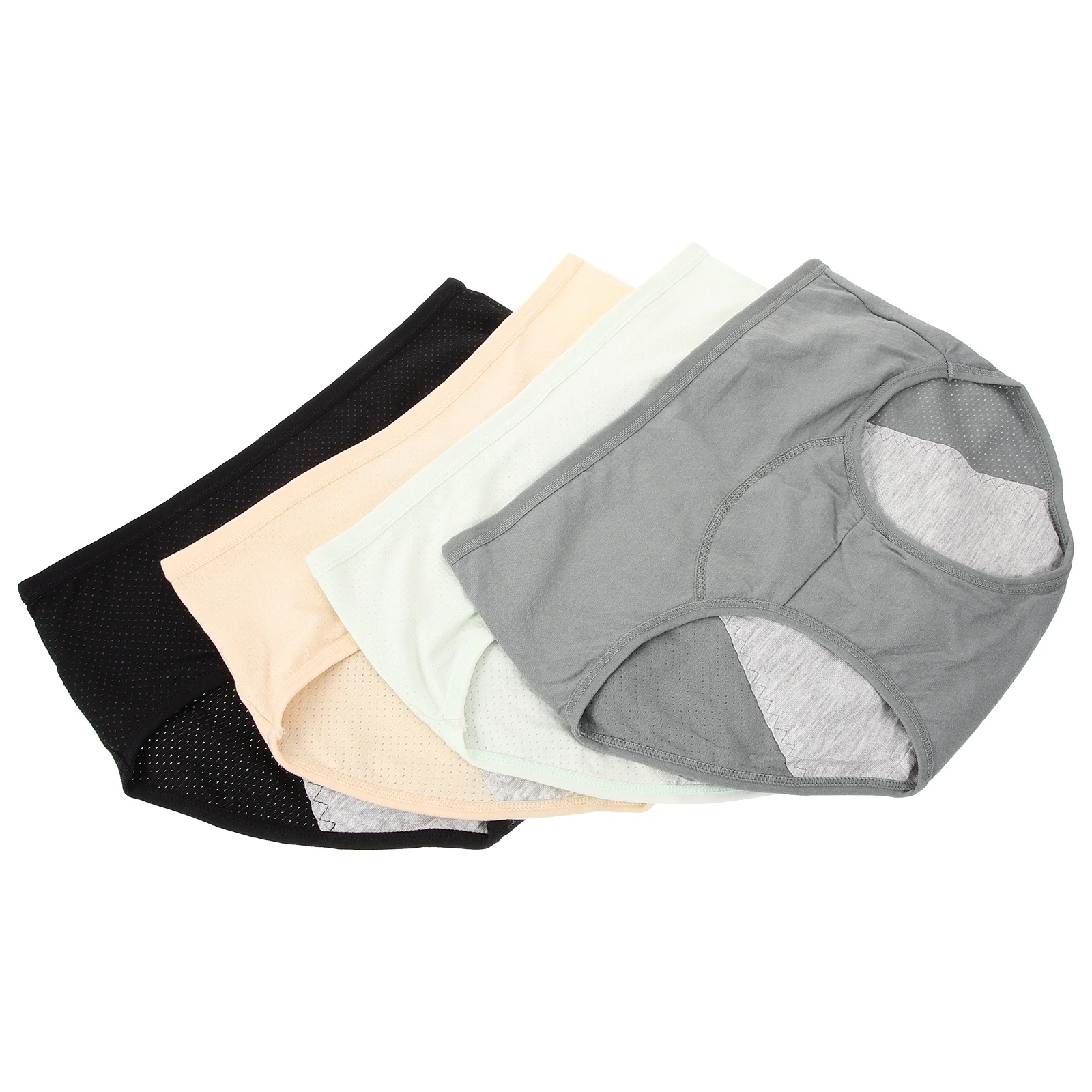 

4pcs Women Briefs Period Menstrual Period Panties Cotton Period Briefs Women Panties Size M
