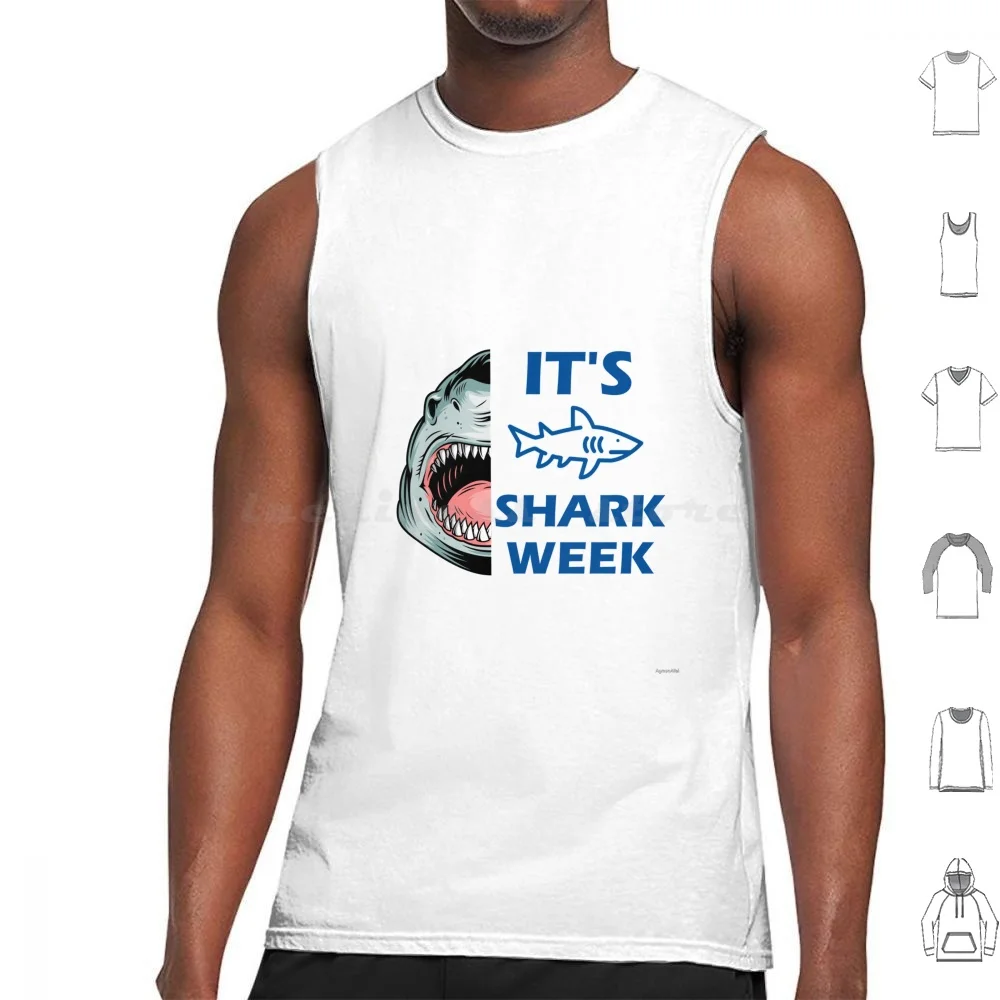 It'S Week Canotte Shark Stampa Cotton Week Shark Shark 2020 Shark Lover Fish Tv Meg Megalodon Tiger Shark Great